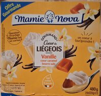 Coeur de Liégeois vanille cœur caramel beurre salé 4 x 120 g