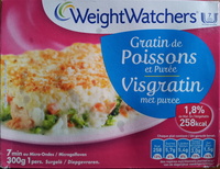 Gratin de Poissons et Purée (1,8 % MG), Surgelé