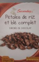 Pétales de riz et blé complet enrobés de chocolat