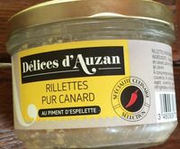 Rillettes pur canard au piment d'Espelette
