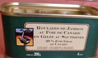 Roulades de jambon au foie de canard en gelée au Sauternes