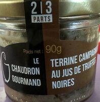 Terrine campagnarde au jus de truffes noires