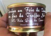Terrine au foie de canard et jus de truffes