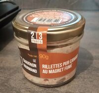Rillettes pur canard au magret fumé