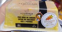 Foie gras de canard entier du Sud-Ouest aux deux poivres