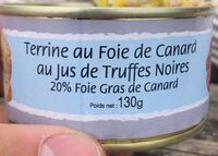 Terrine au foie de canard au jus de truffes noires