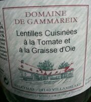 Lentilles cuisinêes à la tomate et à la graisse d'oie