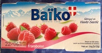 Yaourt au lait entier, sucré sur lit de framboise et arômes