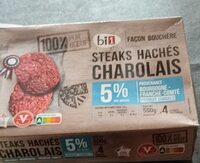 Steaks hachés charolais 5 pour cent matière grasse