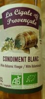 Condiment blanc vinaigre balsamique