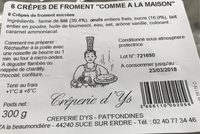 6 Crêpes De Froment