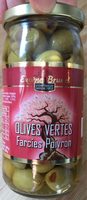 Olives vertes farcies poivron