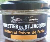 Les rillettes de Saint Jacques au nori et poivre de penja