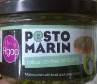 Pesto d'algues basilic et huile d'olive
