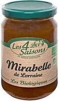 Confiture bio de mirabelles de Lorraine LES 4 SAISONS
