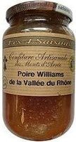 Confiture poire williams de la vallé du Rhône