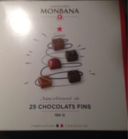 Assortiments 25 chocolats fin