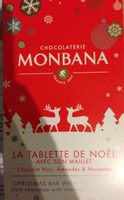 Tablette De Noël Et Son Maillet - Chocolat Noir, Amandes Et Noisettes