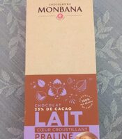 Chocolat lait praliné crêpe dentelle