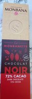Monbanette chocolat noir 72%