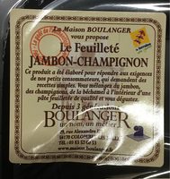 Feuilleté jambon champignon