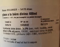 Glace à la Bière Divina