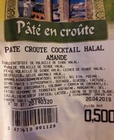 Pâté en Croûte Cocktail Halal Amandes