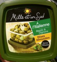 Olives à l'italienne, basilic & oignons doux
