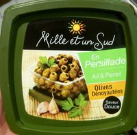 Olives dénoyautées en persillade ail & persil