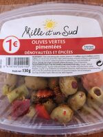 Olives vertes pimentées dénoyautées et épicées