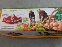 12 oeufs de poules élevées en plein air