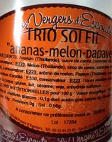 Trio soleil ananas melon papaye