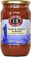 Soupe de poissons de roches au piment d'Espelette