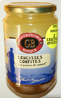 Saucisses confites "à la graisse de canard"