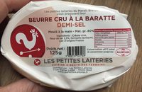 Beurre cru a la baratte demi-sel