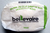 Beurre doux cru à la baratte bois