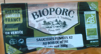 Saucisses fumées x2 au bois de hêtre