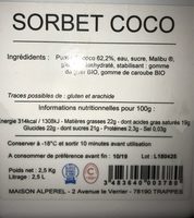 Sorbet coco