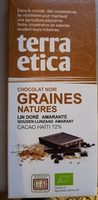 Chocolat Graines Natures Noir 72%
