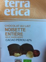 Chocolat au lait noisette entiere