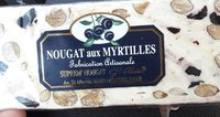 Nougat aux myrtilles artisanale