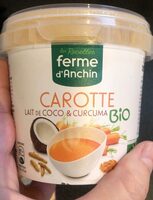 Soupe carotte lait de coco &curcuma