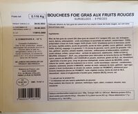 Bouchees foie gras aux fruits rouges
