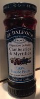 Préparation de fruite Cranberries & Myrtilles