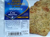 Filets de limande du Nord, meunière