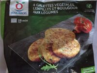 Galettes végétales aux lentilles, boulgour et légumes