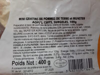 Mini gratins de pommes de terre et Munster