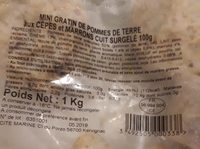 Mini gratin de pommes de terre cèpes marrons