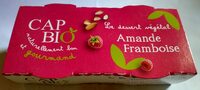 Dessert végétal amande framboise