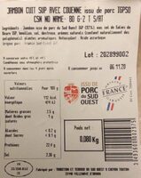 Jambon cuit sup avec couenne